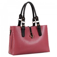 Fashionable Women's Shoulder Bag With Weaving and Buckle Design